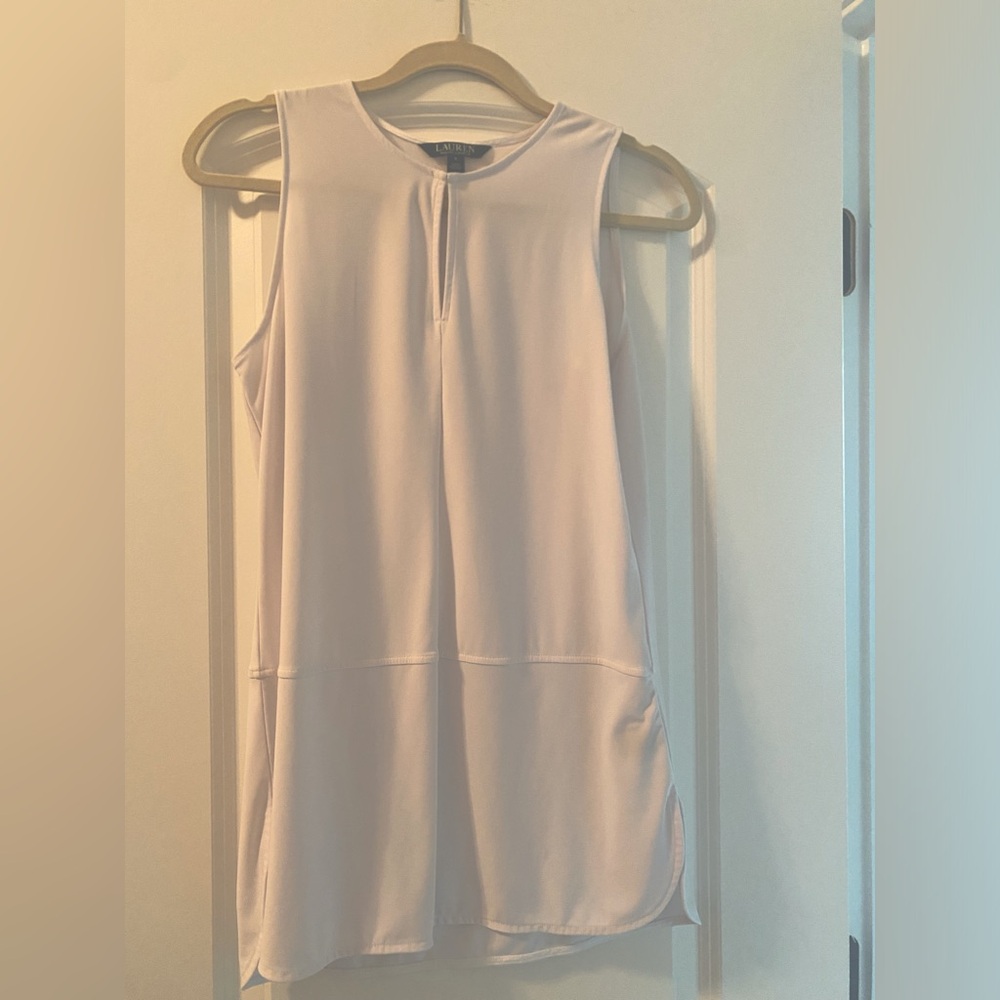 Ralph Lauren White Sleeveless Top